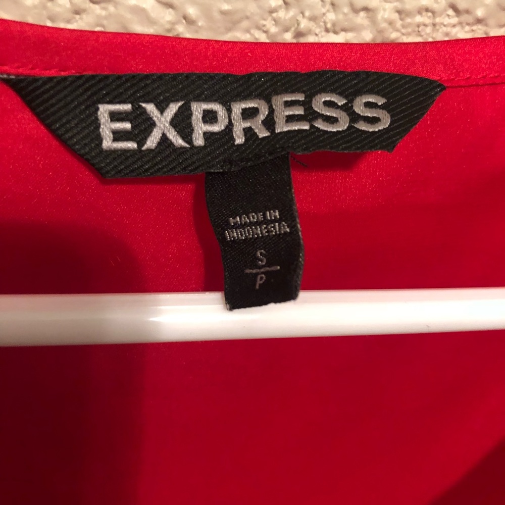 Express silk red blouse size S